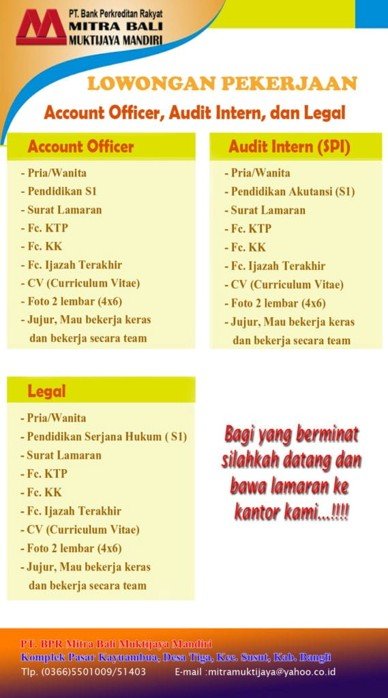 LOWONGAN KERJA
